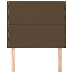 vidaXL Hoofdbord donkerbruin 80x5x118/128 cm stof