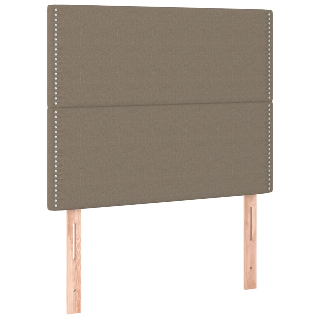 vidaXL Čela postele 2 ks taupe 72 x 5 x 78/88 cm textil