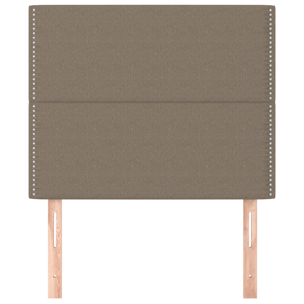 vidaXL Hoofdborden 2 st 80x5x78/88 cm stof taupe afbeelding