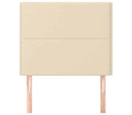 vidaXL Hoofdbord cr&egrave;me 80x5x118/128 cm stof