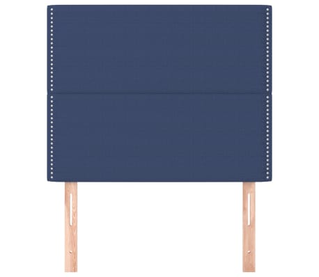 vidaXL Cabeceira Azul 80x5x118/128 cm Tecido