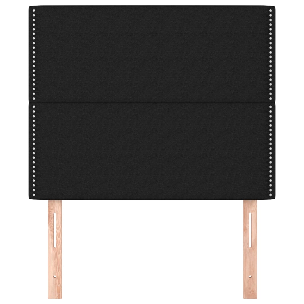 vidaXL Hoofdborden 2 st 90x5x78/88 cm stof zwart afbeelding