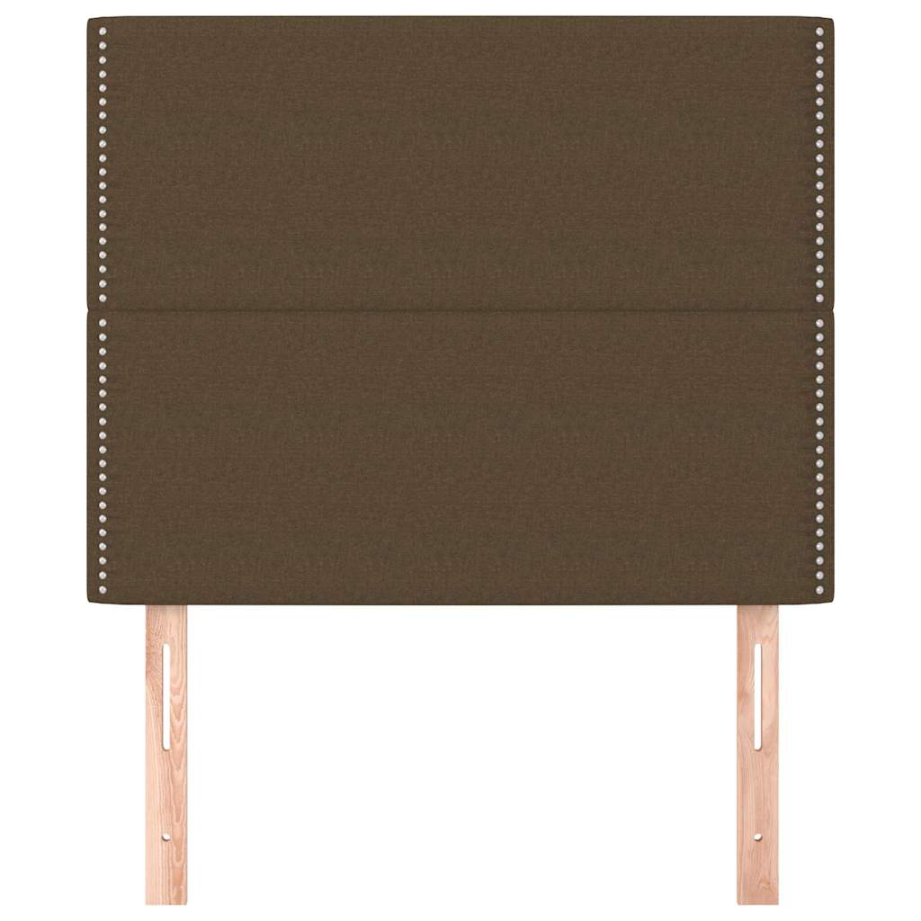 vidaXL Hoofdbord donkerbruin 90x5x118/128 cm Stof bruin, foto 2