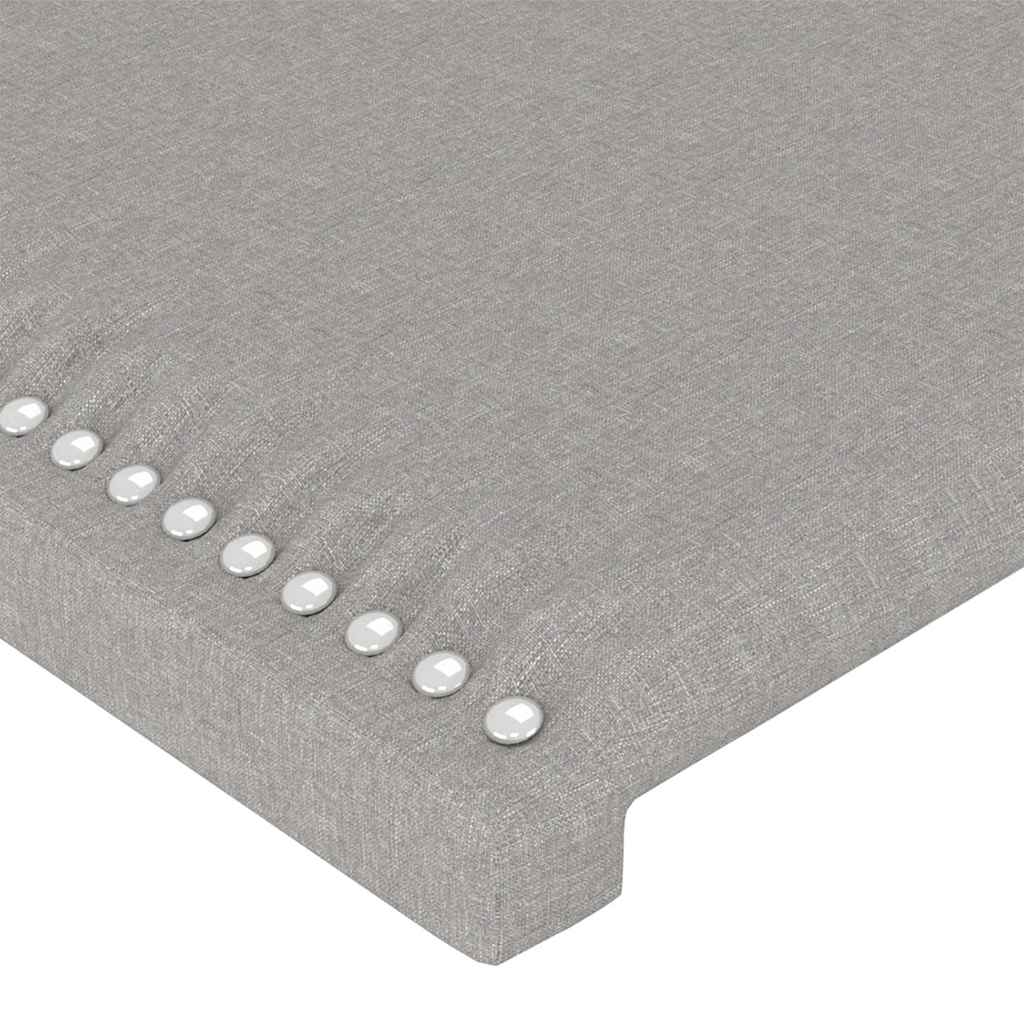 vidaXL Hoofdbord lichtgrijs 100x5x118/128 cm stof grijs, foto 4
