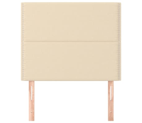 vidaXL Cabecero de cama de tela color crema 100x5x118/128 cm