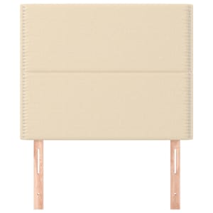 vidaXL Cabecero de cama de tela color crema 100x5x118/128 cm