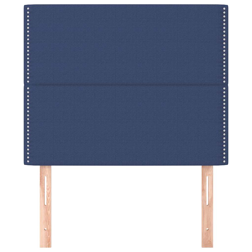 vidaXL Hoofdbord blauw 100x5x118/128 cm stof, foto 2