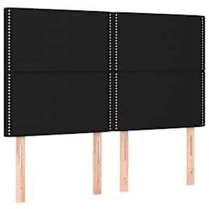 Čelo postele černé 144x5x118/128 cm látkové - obrázek 2