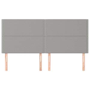 vidaXL Табла за легло, светло сива, 160x5x118/128 см, плат