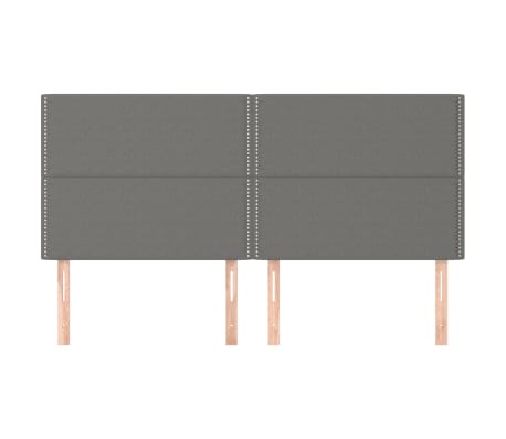 vidaXL Headboard Dark Grey 160x5x118/128 cm Fabric
