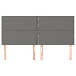 vidaXL Headboard Dark Grey 160x5x118/128 cm Fabric