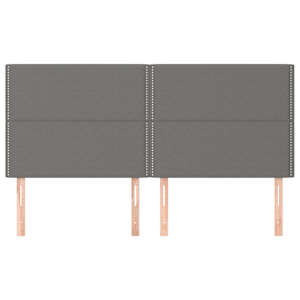 vidaXL Headboard Dark Grey 160x5x118/128 cm Fabric