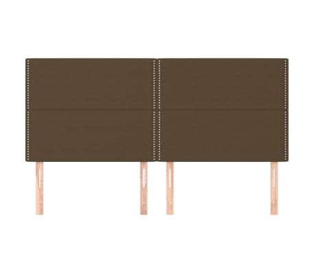 vidaXL T&ecirc;te de lit marron fonc&eacute; 160 x 5 x 118/128 cm Tissu
