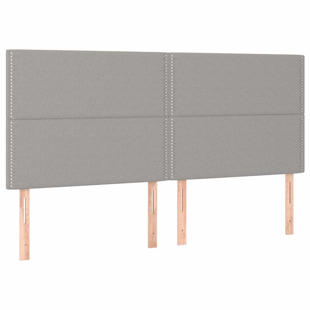 vidaXL Čelo postele světle šedé 180x5x118/128 cm látkové