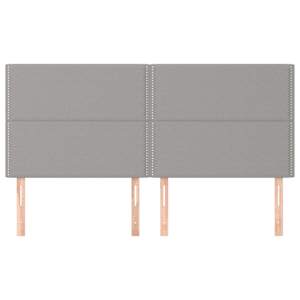 Čelo postele světle šedé 180x5x118/128 cm látkové - obrázek 3