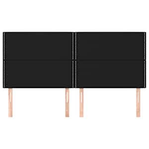 Čelo postele černé 180x5x118/128 cm látkové - obrázek 3