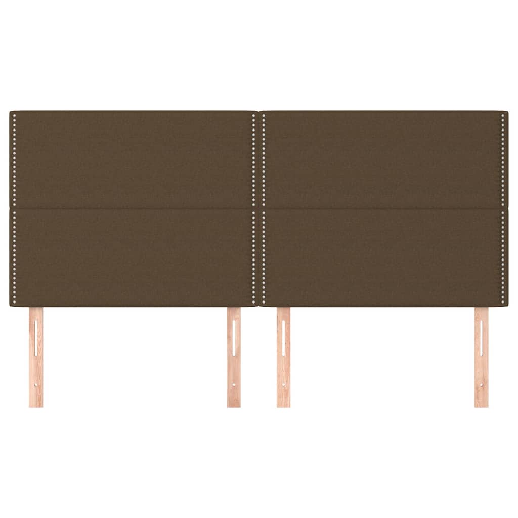 vidaXL Hoofdbord donkerbruin 180x5x118/128 cm stof bruin, foto 2