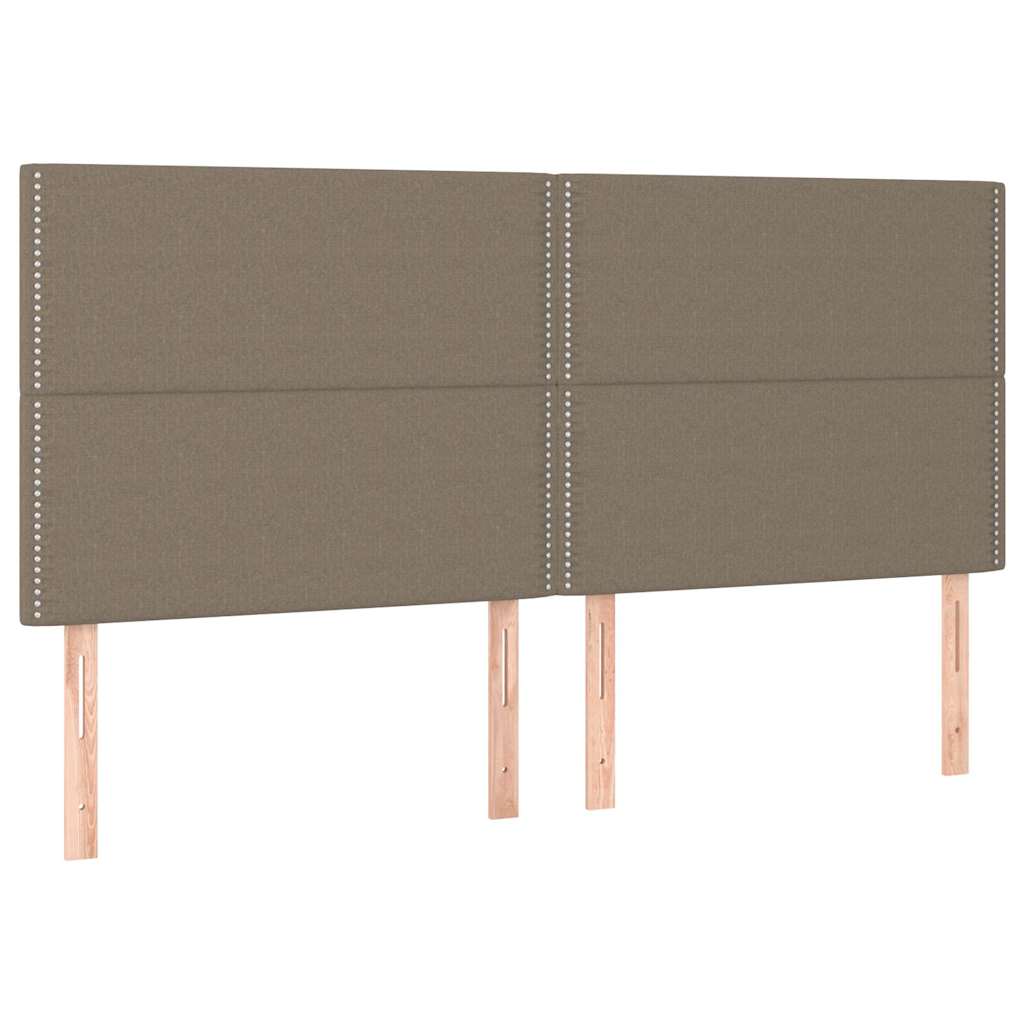 vidaXL Čelo postele béžové 180x5x118/128 cm látkové