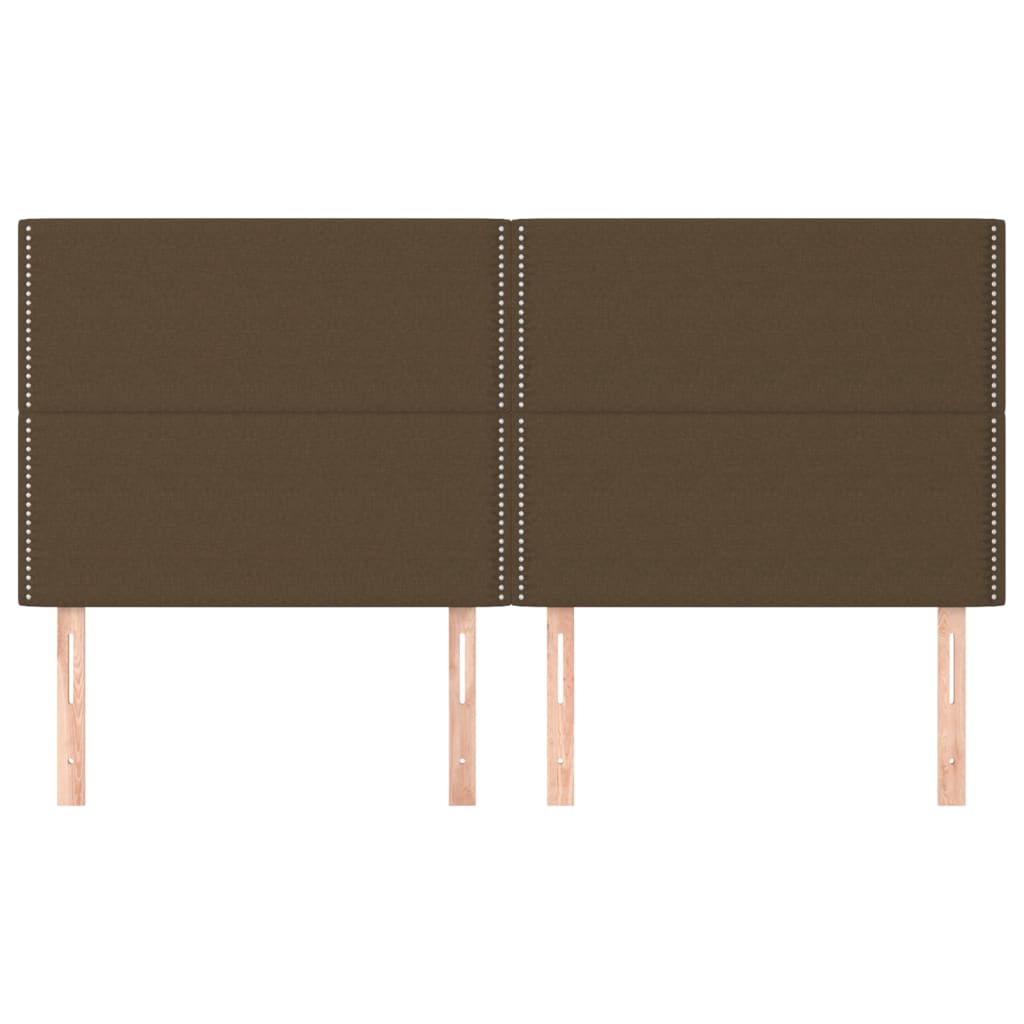 Thumbnail - vidaXL Kopfteil Dunkelbraun 200 x 5 x 118/128 cm Stoff