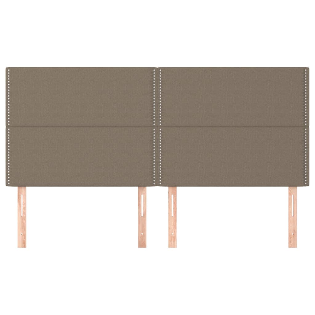 vidaXL Hoofdbord taupe 200x5x118/128 cm Stof, foto 2