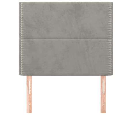 vidaXL Hoofdbord lichtgrijs 80x5x118/128 cm fluweel
