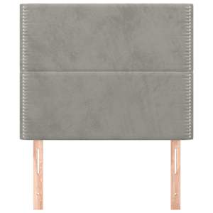 vidaXL Hoofdbord lichtgrijs 80x5x118/128 cm fluweel