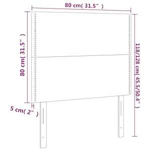 Čelo postele tmavě šedé 80x5x118/128 cm sametové - obrázek 8