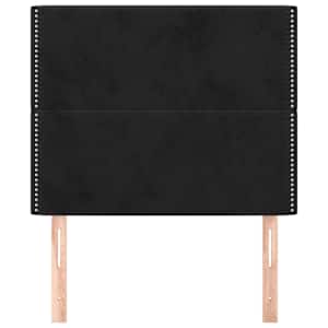 Čelo postele černé 80x5x118/128 cm sametové - obrázek 3