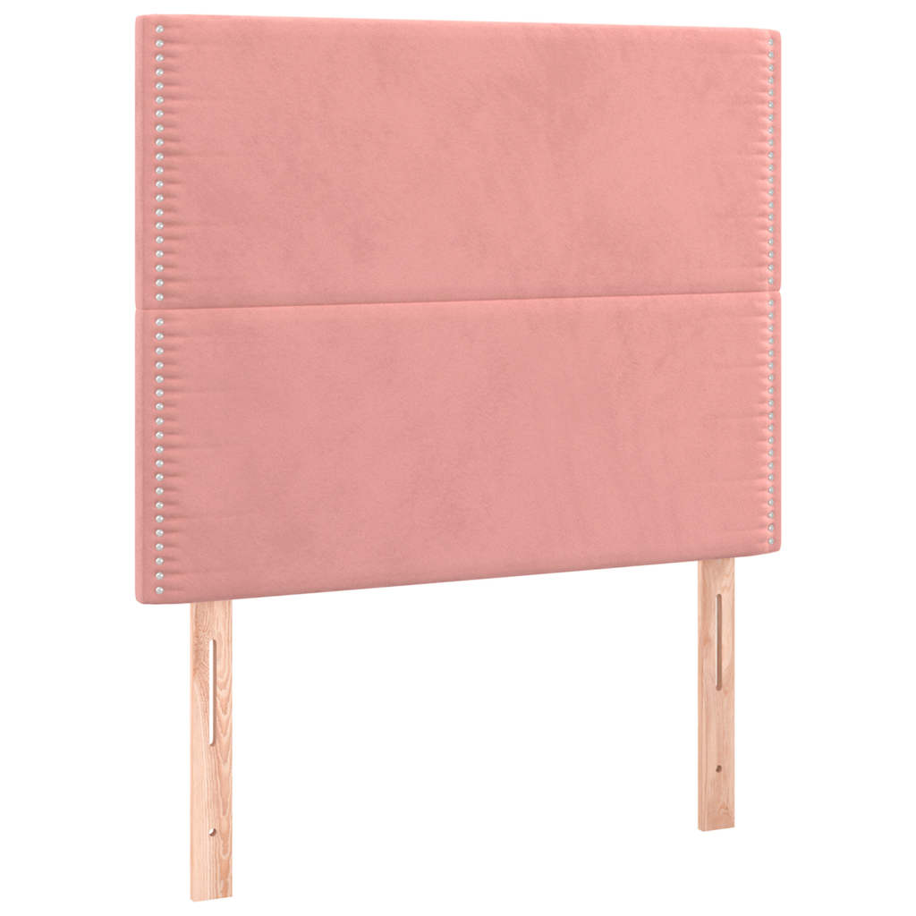 vidaXL Čelo postele růžové 80x5x118/128 cm sametové