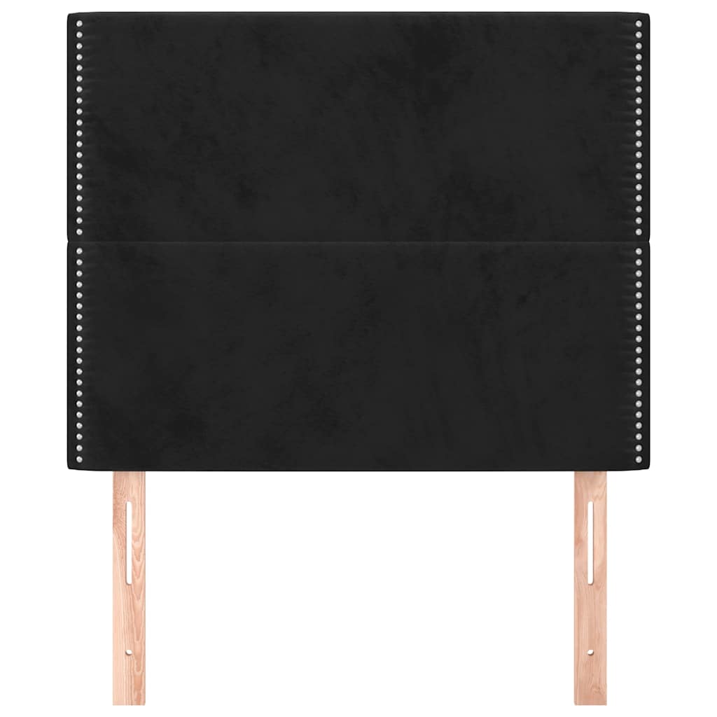 vidaXL Hoofdbord zwart 90x5x118/128 cm fluweel, foto 2