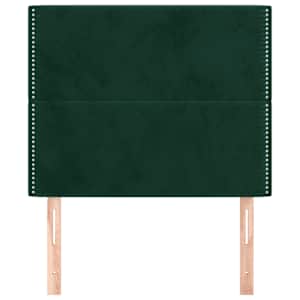Čelo postele tmavě zelené 90x5x118/128 cm sametové - obrázek 3
