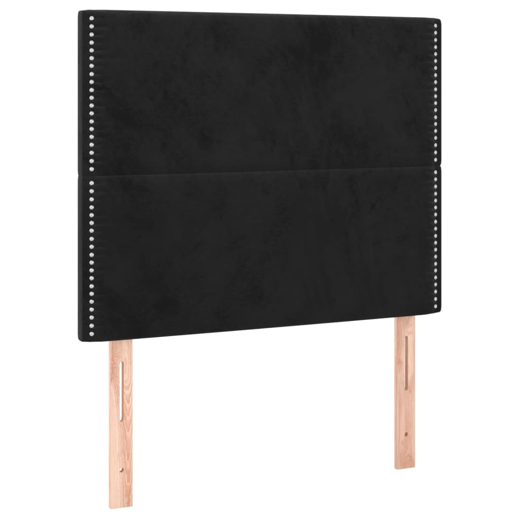 vidaXL Čelo postele 2 ks černé 100x5x78/88 cm samet