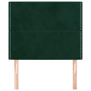 Čelo postele tmavě zelené 100x5x118/128 cm sametové - obrázek 3