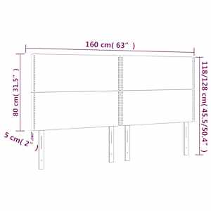Čelo postele tmavě modré 160x5x118/128 cm sametové - obrázek 8