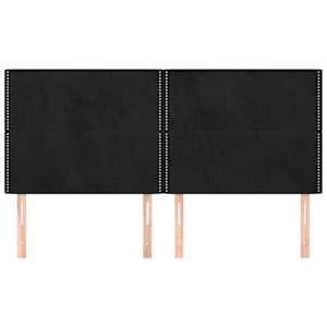 Čelo postele černé 180x5x118/128 cm sametové - obrázek 3