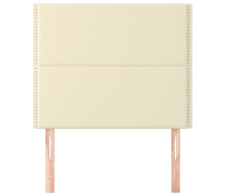 vidaXL krémszínű műbőr fejtámla 80x5x118/128 cm