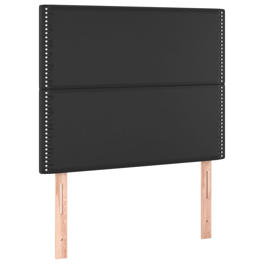 vidaXL Čelo postele 2 ks černé 90x5x78/88 cm umělá kůže