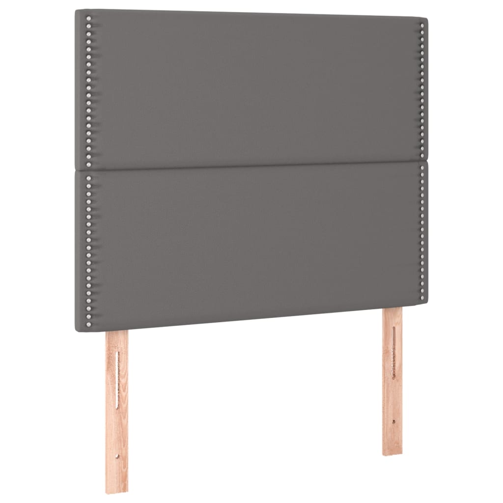 vidaXL Čelo postele 2 ks šedé 90x5x78/88 cm umělá kůže