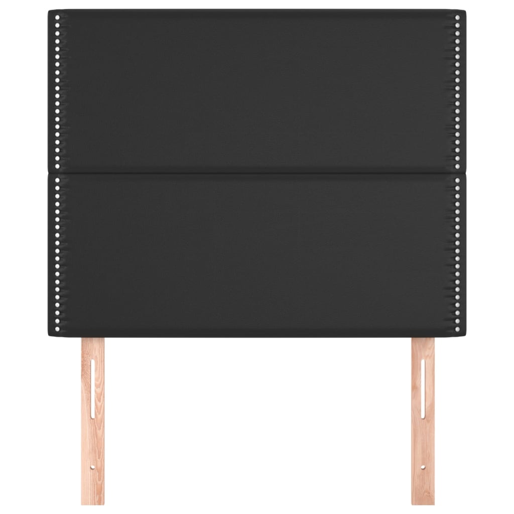 vidaXL Hoofdborden 2 st 100x5x78/88 cm kunstleer zwart afbeelding