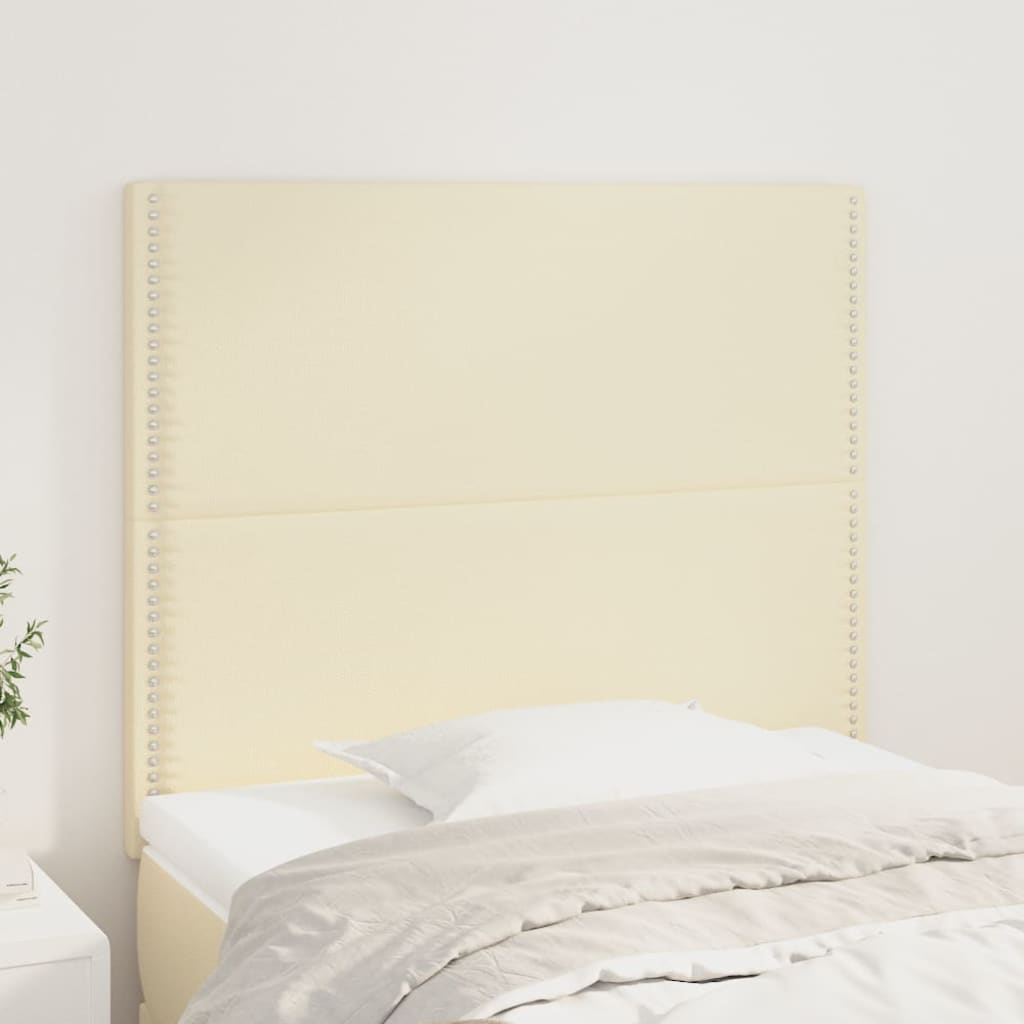 Têtes de lit 2 pcs Crème 100x5x78/88 cm Similicuir