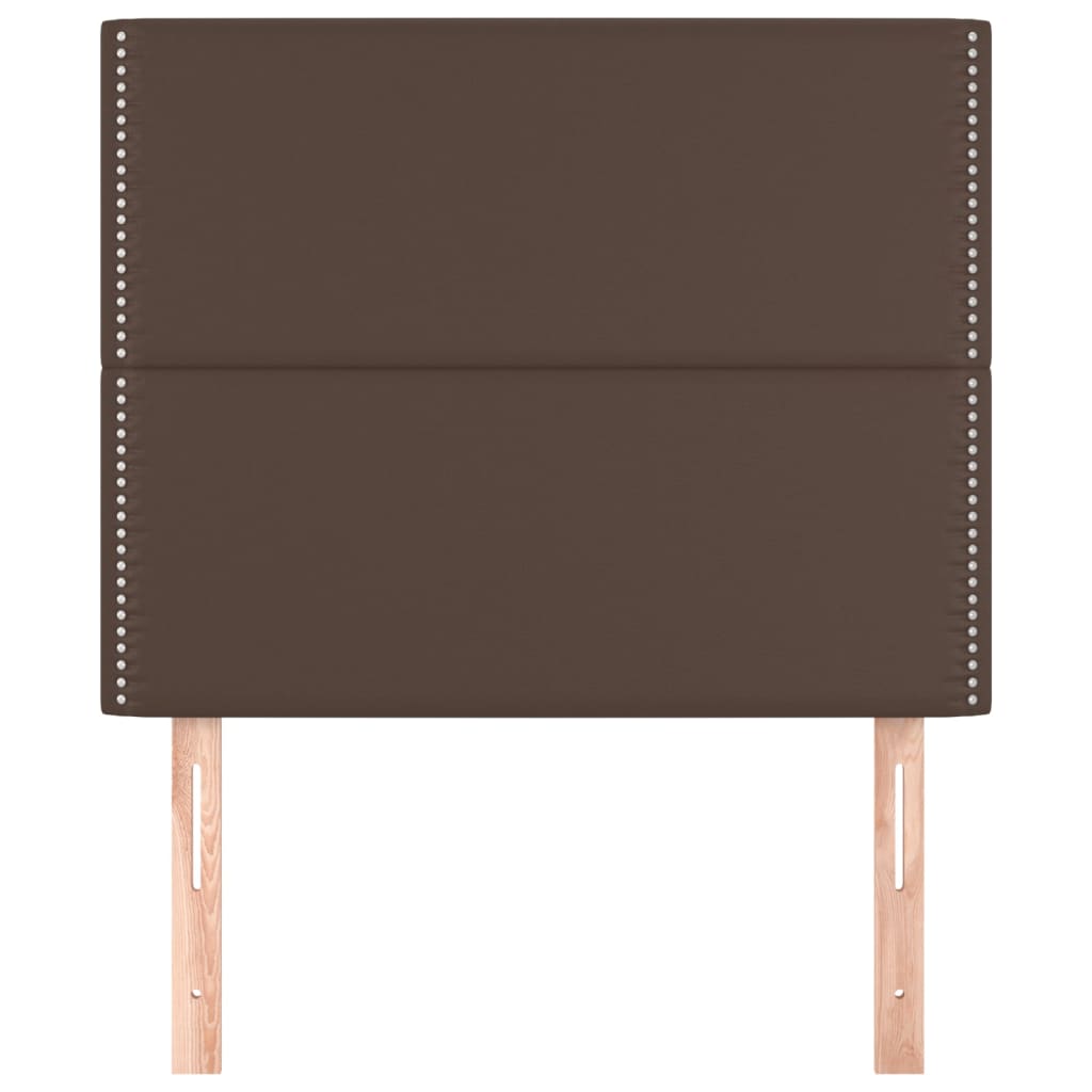 vidaXL Têtes de lit 2 pcs Marron 100x5x78/88 cm Similicuir