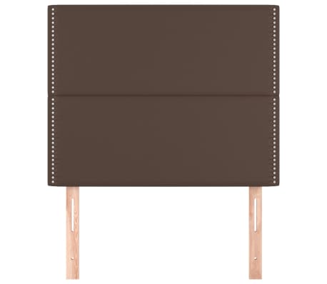 vidaXL Têtes de lit 2 pcs Marron 100x5x78/88 cm Similicuir