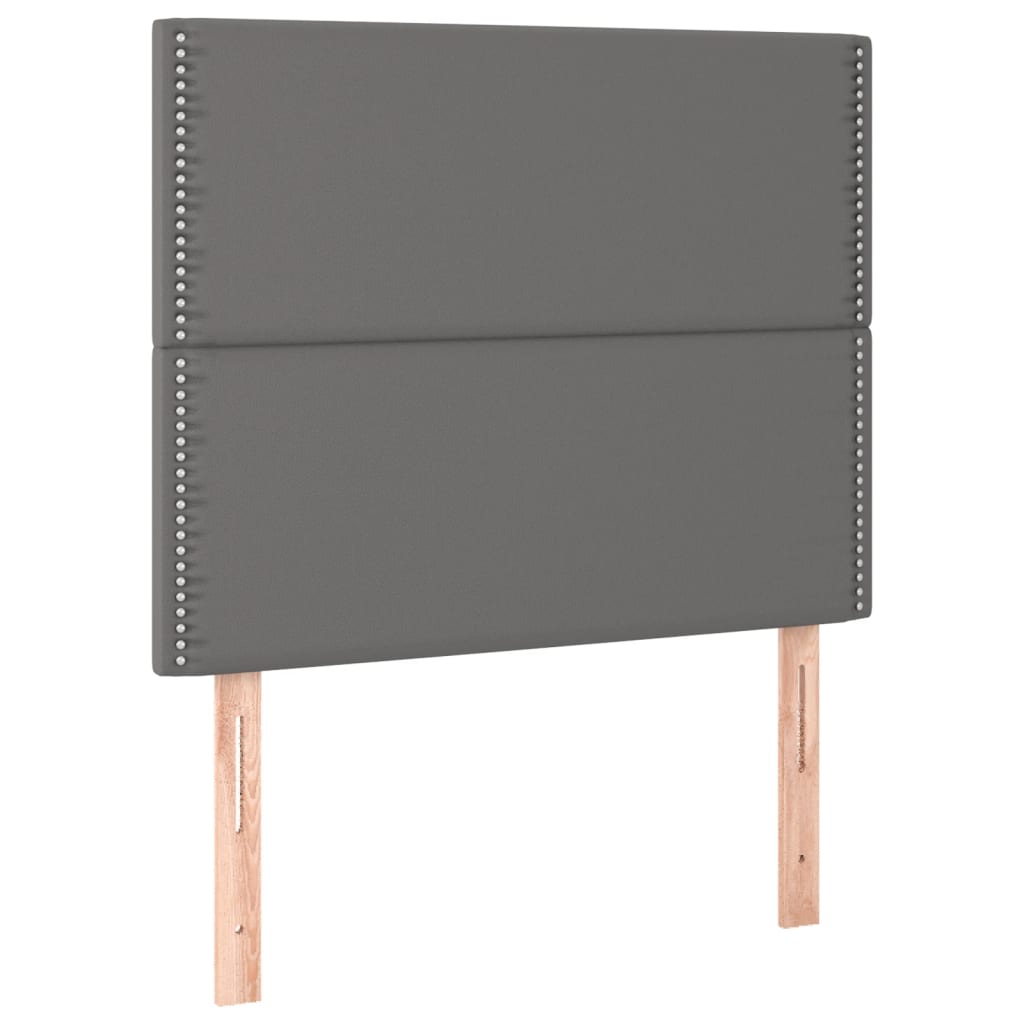 vidaXL Čelo postele 2 ks šedé 100x5x78/88 cm umělá kůže