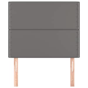 Čelo postele šedé 100x5x118/128 cm umělá kůže - obrázek 3