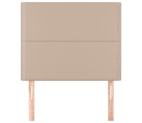 vidaXL Tăblie de pat Cappuccino 100x5x118/128 cm piele ecologică