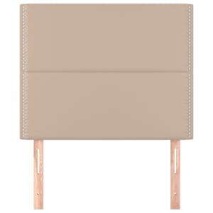 vidaXL Tăblie de pat Cappuccino 100x5x118/128 cm piele ecologică