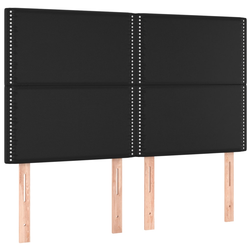 Thumbnail - vidaXL Kopfteile 4 Stk. Schwarz 72x5x78/88 cm Kunstleder