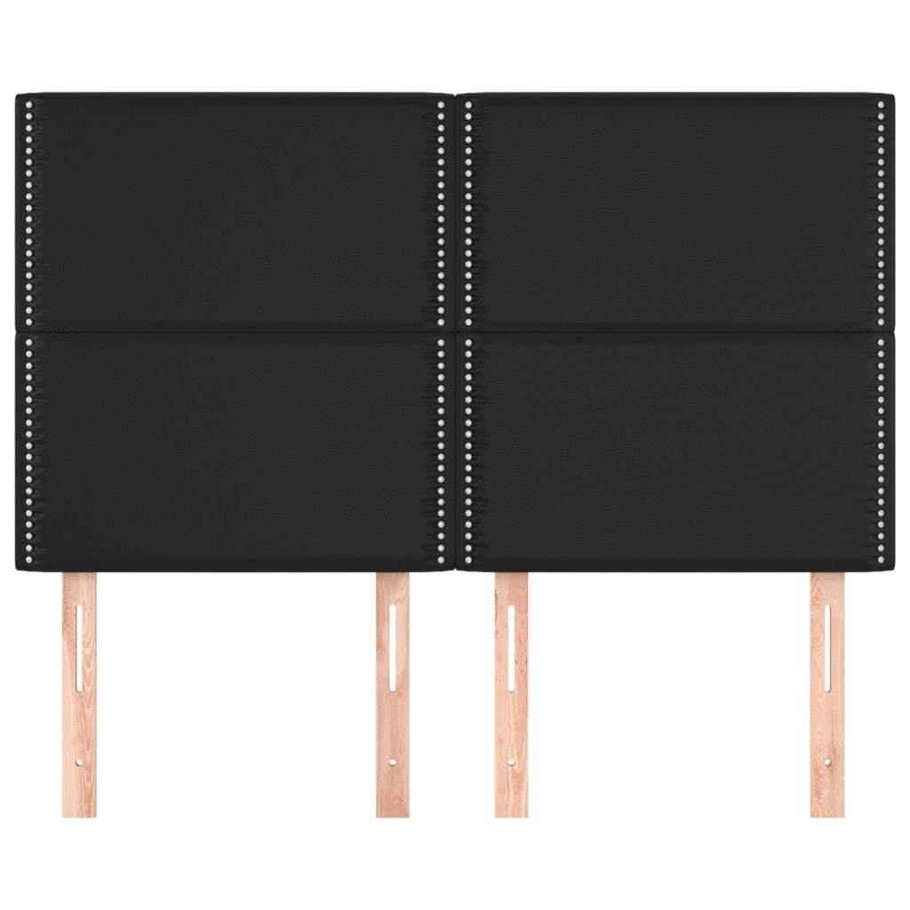 Thumbnail - vidaXL Kopfteile 4 Stk. Schwarz 72x5x78/88 cm Kunstleder