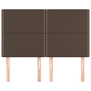 vidaXL Kopfteil Braun 144x5x118/128 cm Kunstleder