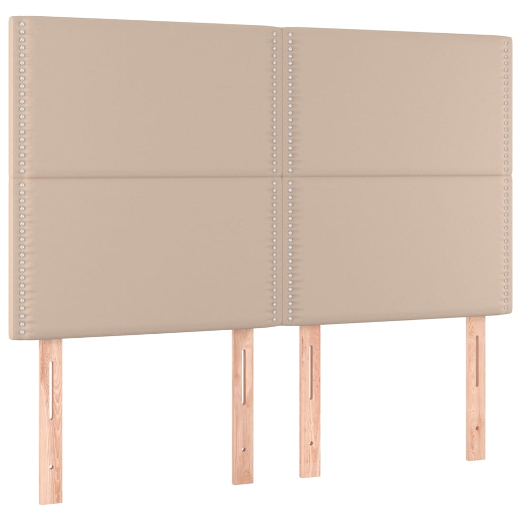 vidaXL Čela postele 4 ks cappuccino 72 x 5 x 78/88 cm umělá kůže